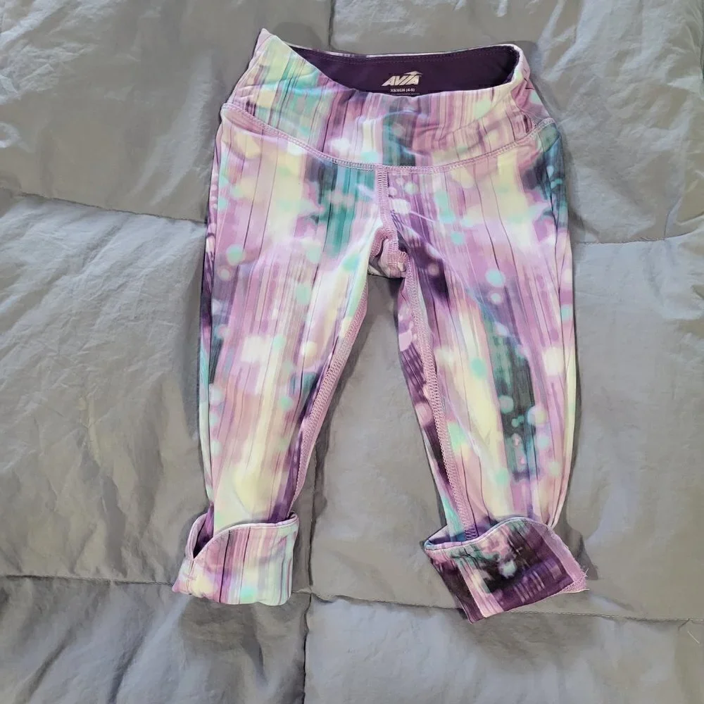 Avia performance leggings with purple hues
